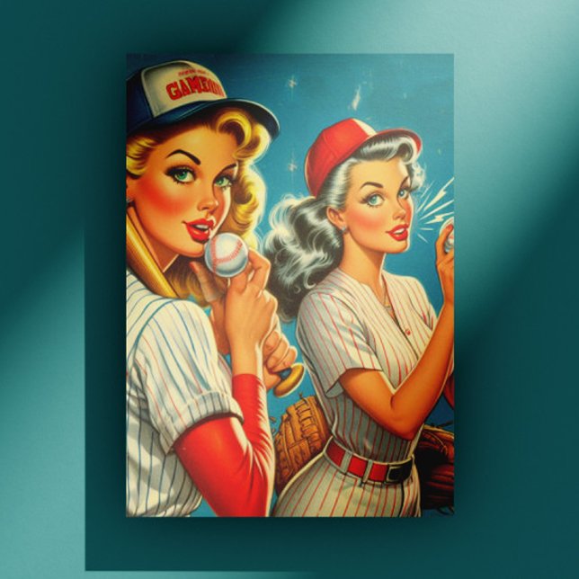 Vintage Baseball Pin-Ups Postcard (Creator Uploaded)