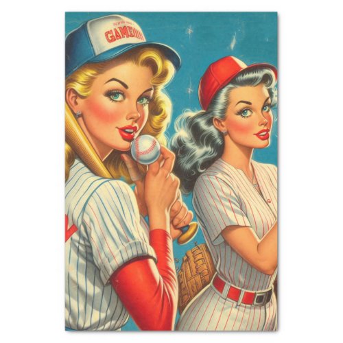 Vintage Baseball Pin_Ups Tissue Paper