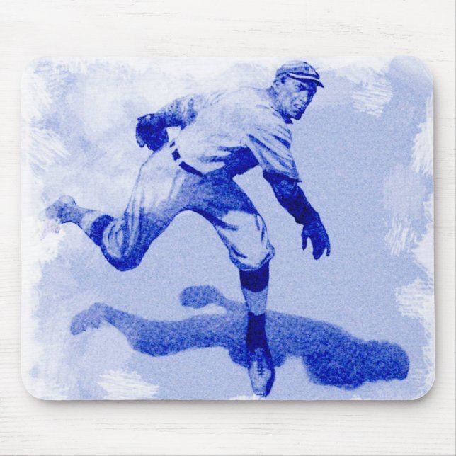 Vintage Baseball Pitcher Mouse Pad (Front)