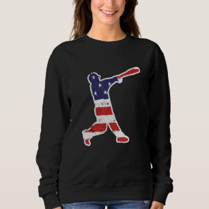 Vintage Baseball Player Home Run Hitter Cool Baseb Sweatshirt