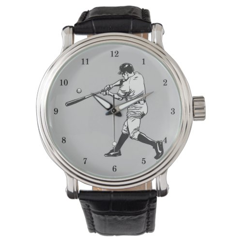 Vintage Baseball Player Watch