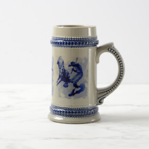Vintage Baseball Players Ceramic Stein