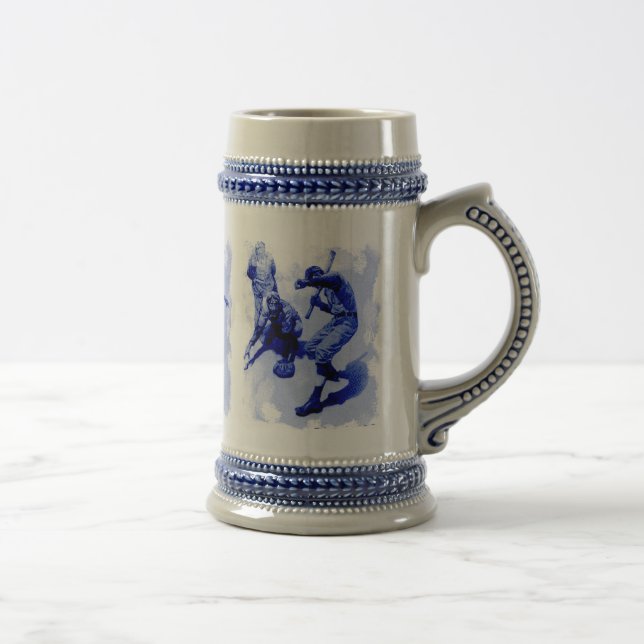 Vintage Baseball Players Ceramic Stein (Right)