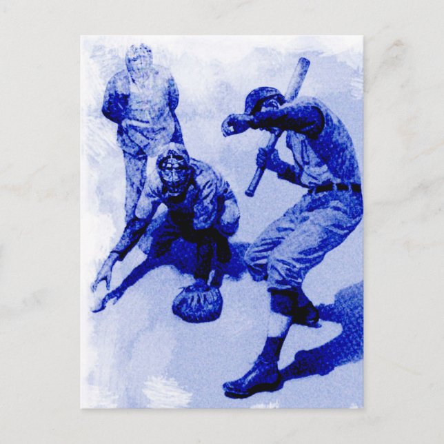 Vintage Baseball Players Note Card (Front)