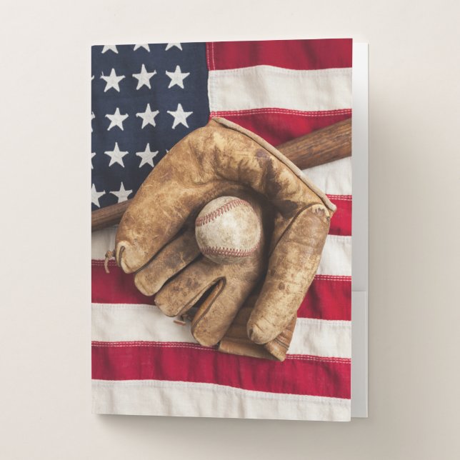 Vintage Baseball Pocket Folder (Front)