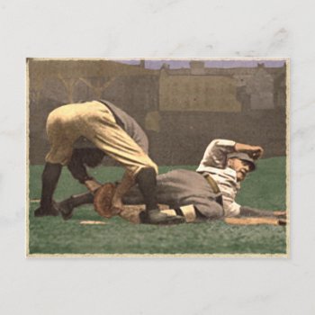 Vintage Baseball Postcard by cardland at Zazzle