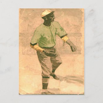Vintage Baseball Postcard In Cool Style by cardland at Zazzle