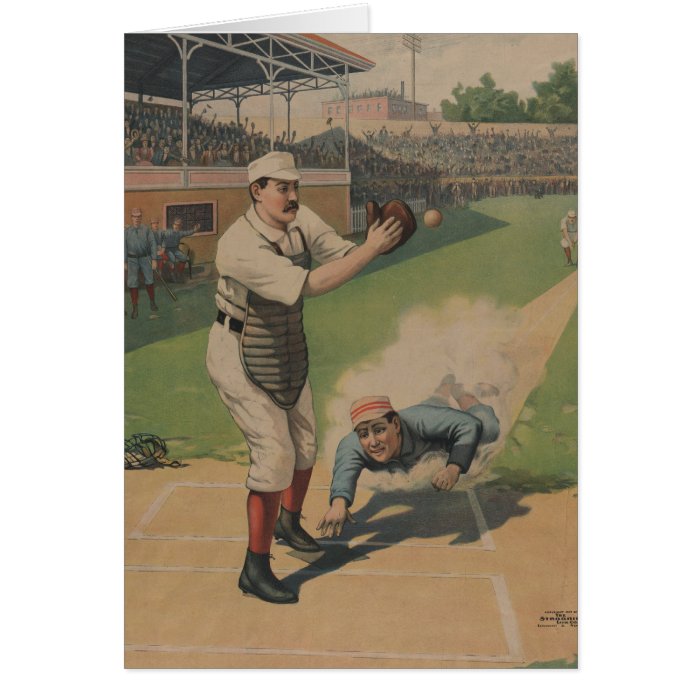 Vintage Baseball Poster Card