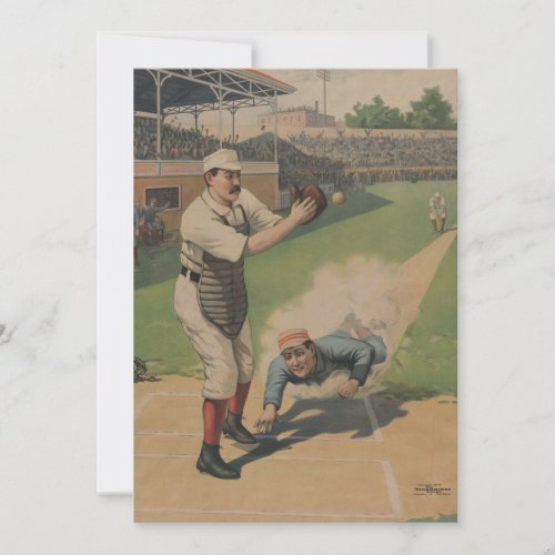 Vintage Baseball Poster Invitation