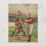Vintage Baseball Poster Postcard