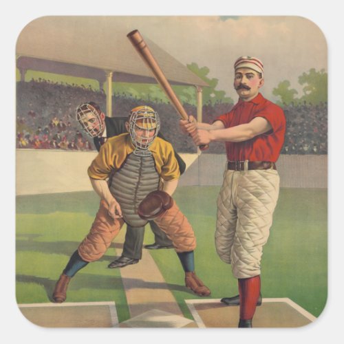 Vintage Baseball Poster Sticker