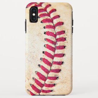 Vintage Baseball Red Stitches Close Up Photo iPhone XS Max Case