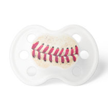 Vintage Baseball Red Stitches Close Up Photo Pacifier Vintage Baseball Red Stitches Close Up Photo Pacifier