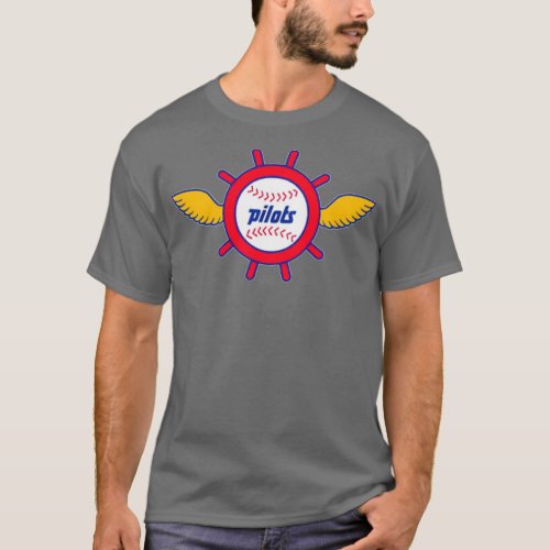 Vintage Baseball Seattle Pilots  T_Shirt