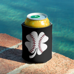 Vintage Baseball Shamrock St Patrick's Day Can Cooler