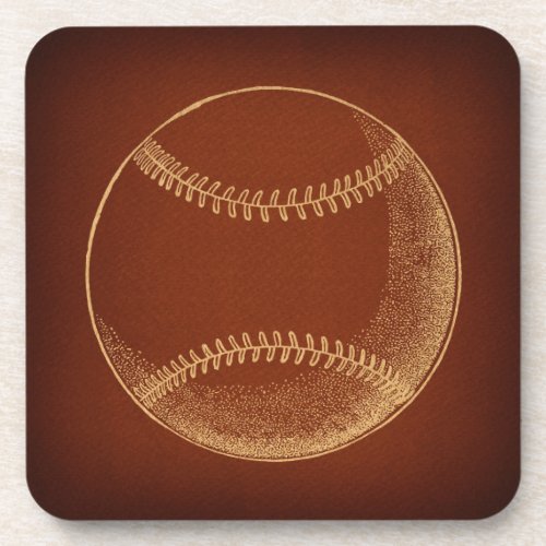 Vintage Baseball Sports Art Beverage Coaster