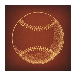 Vintage Baseball Sports Art Canvas Print