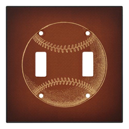 Vintage Baseball Sports Art Light Switch Cover
