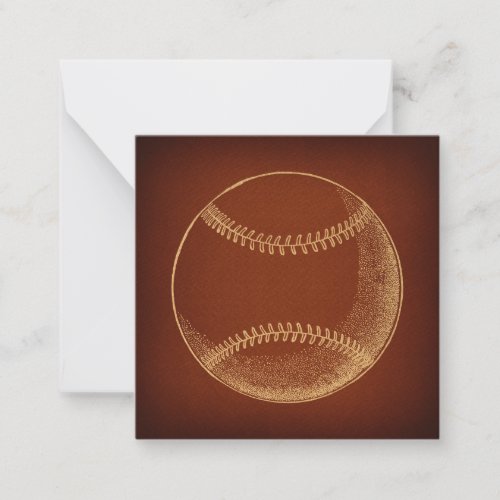 Vintage Baseball Sports Art Note Card