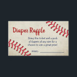 Vintage Baseball Sports Baby Shower Diaper Raffle Enclosure Card<br><div class="desc">Vintage Baseball Sports Baby Shower Diaper Raffle Ticket.</div>