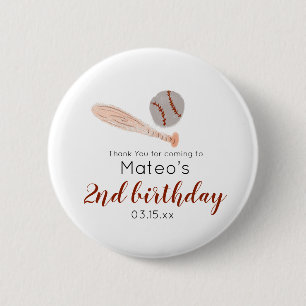 Vintage Baseball Sports Cute Favor Box Button