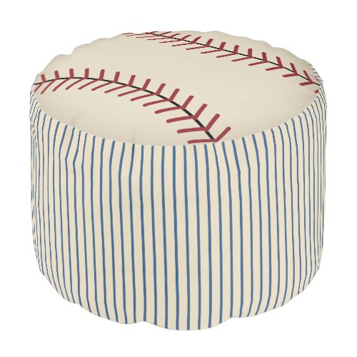 Vintage Baseball Sports Ottoman Kids Pillow Pouf