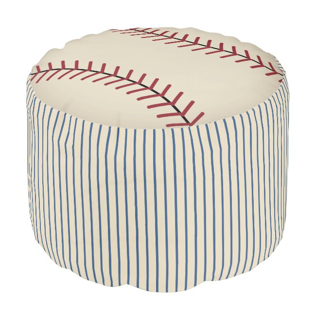 Vintage Baseball Sports Ottoman Kids Pillow Pouf