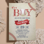Vintage Baseball Sports Theme Boy Baby Shower Invitation<br><div class="desc">Vintage Baseball Sports Theme Boy Baby Shower Invitations.</div>
