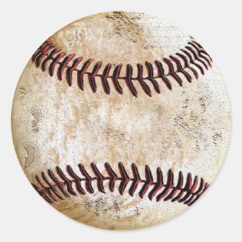 Vintage Baseball Stickers For Handwritten by YourSportsGifts at Zazzle