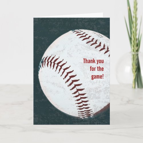 Vintage baseball _ thank you for the game card