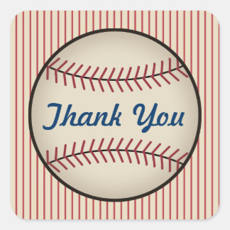 Baseball Thank You Stickers | Zazzle