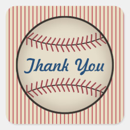 Vintage Baseball Thank You Stickers