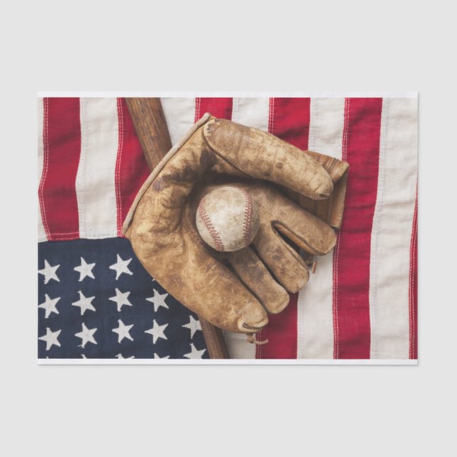Vintage Baseball Tissue Paper (Front)