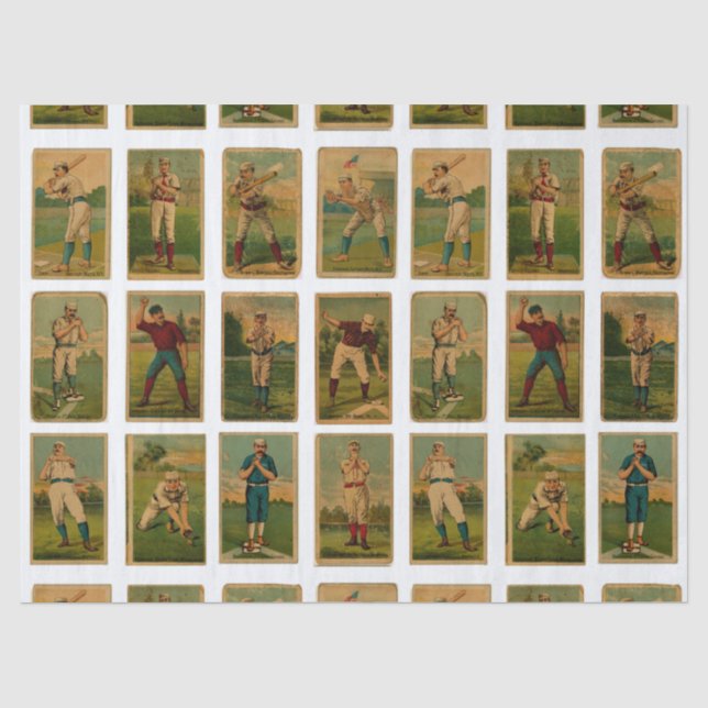 Vintage Baseball Tissue Paper (Front)
