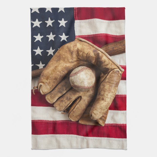 Vintage Baseball Towel (Vertical)