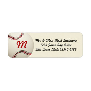Vintage Baseball Wedding Label