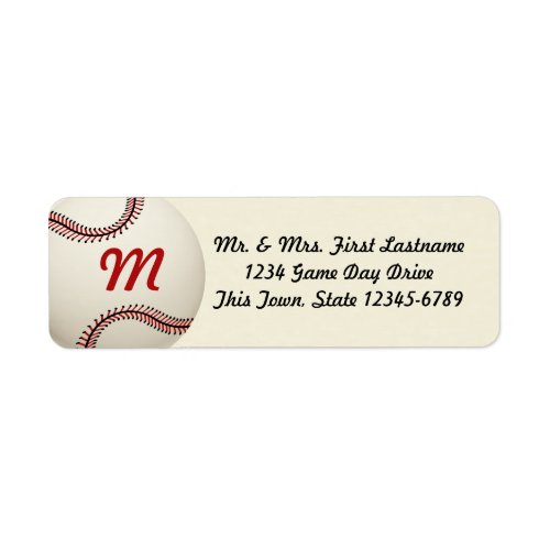 Vintage Baseball Wedding Label