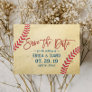 Vintage Baseball Wedding Save the Date Announcement Postcard