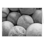 Vintage Baseballs in Black and White (Front Horizontal)