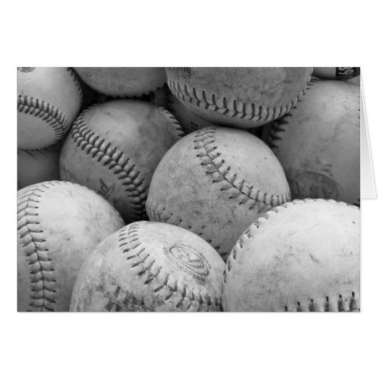 Vintage Baseballs in Black and White (Front Horizontal)
