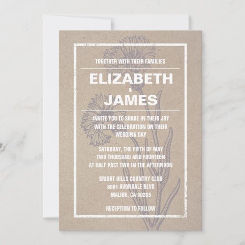 Vintage Basic Wedding Invitations