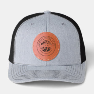 Vintage Basketball Emblem -ESTD 1988 Leather Patch Hat