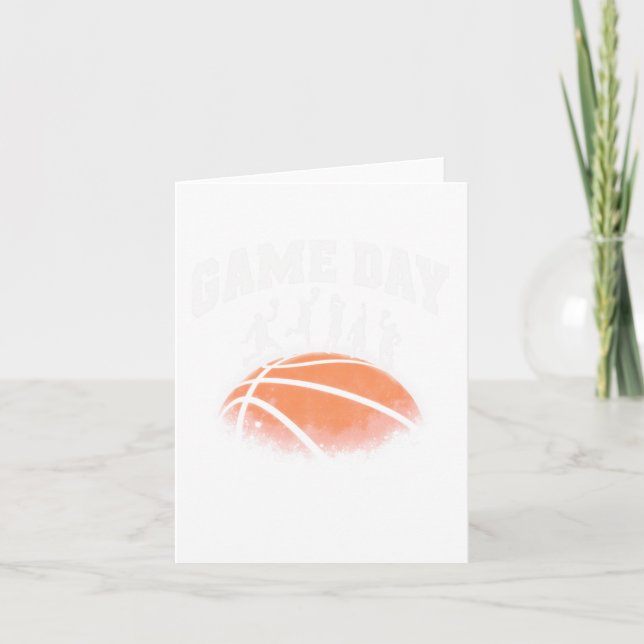Vintage Basketball Game Day  Card (Front)
