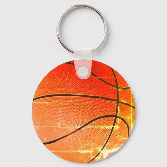 Vintage Basketball Gift  Keychain (Front)