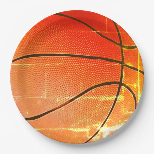 Vintage Basketball Gift  Paper Plates (Front)