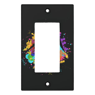 Vintage Basketball Graphic Design Cool Basketball Light Switch Cover