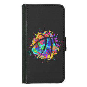 Vintage Basketball Graphic Design Cool Basketball Samsung Galaxy S5 Wallet Case