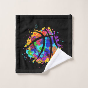 Vintage Basketball Graphic Design Cool Basketball Wash Cloth