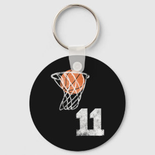 Vintage Basketball Jersey Number 11 Player Number Keychain