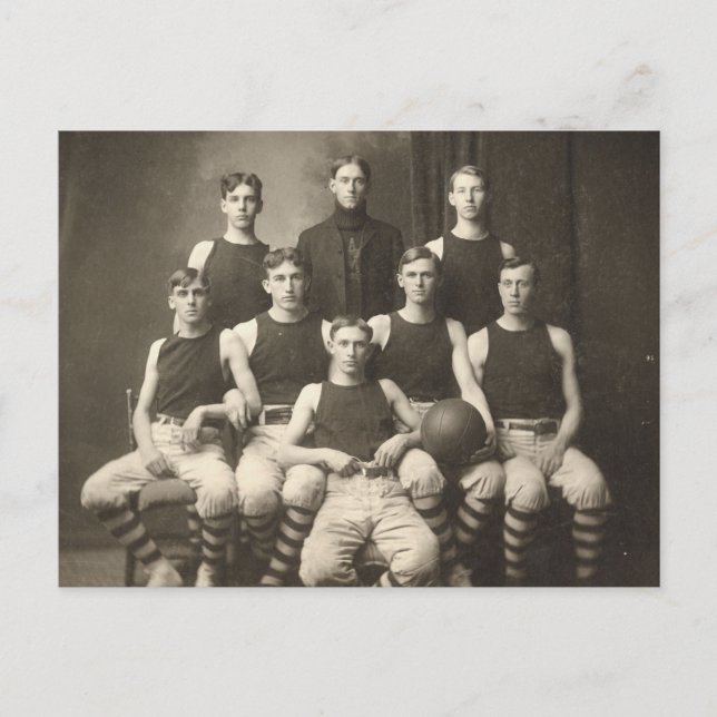 Vintage Basketball Team Postcard (Front)